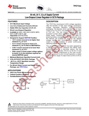 TPS71533DCKR datasheet  